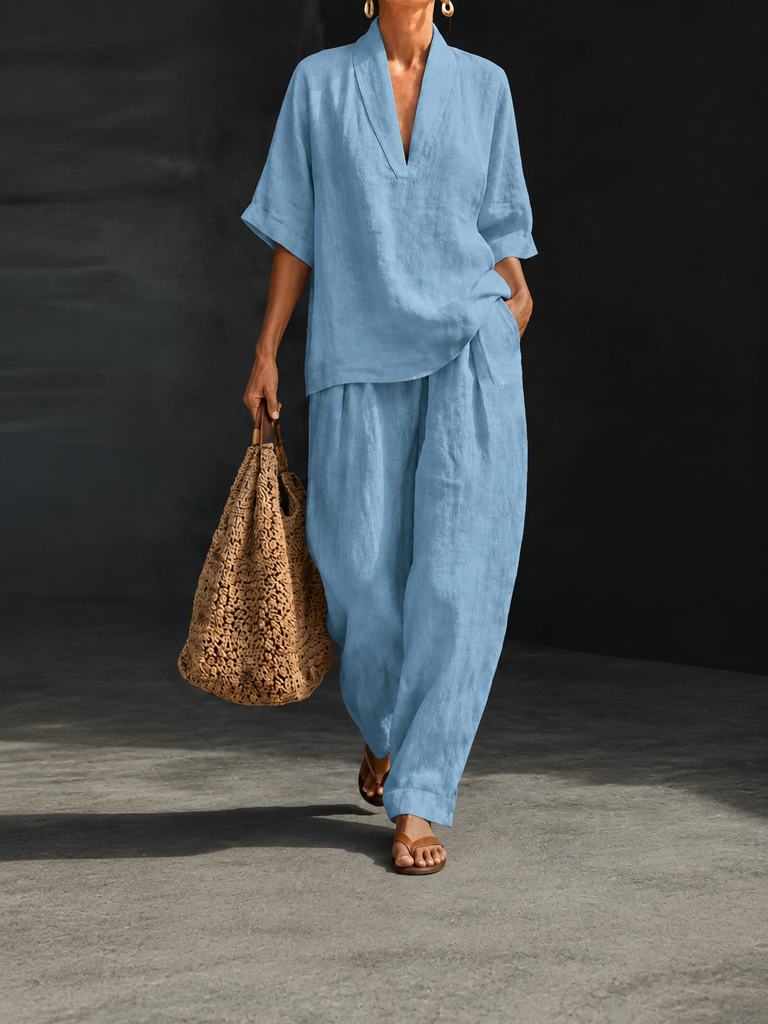 Tamara | Ensemble deux pièces avec pantalon large