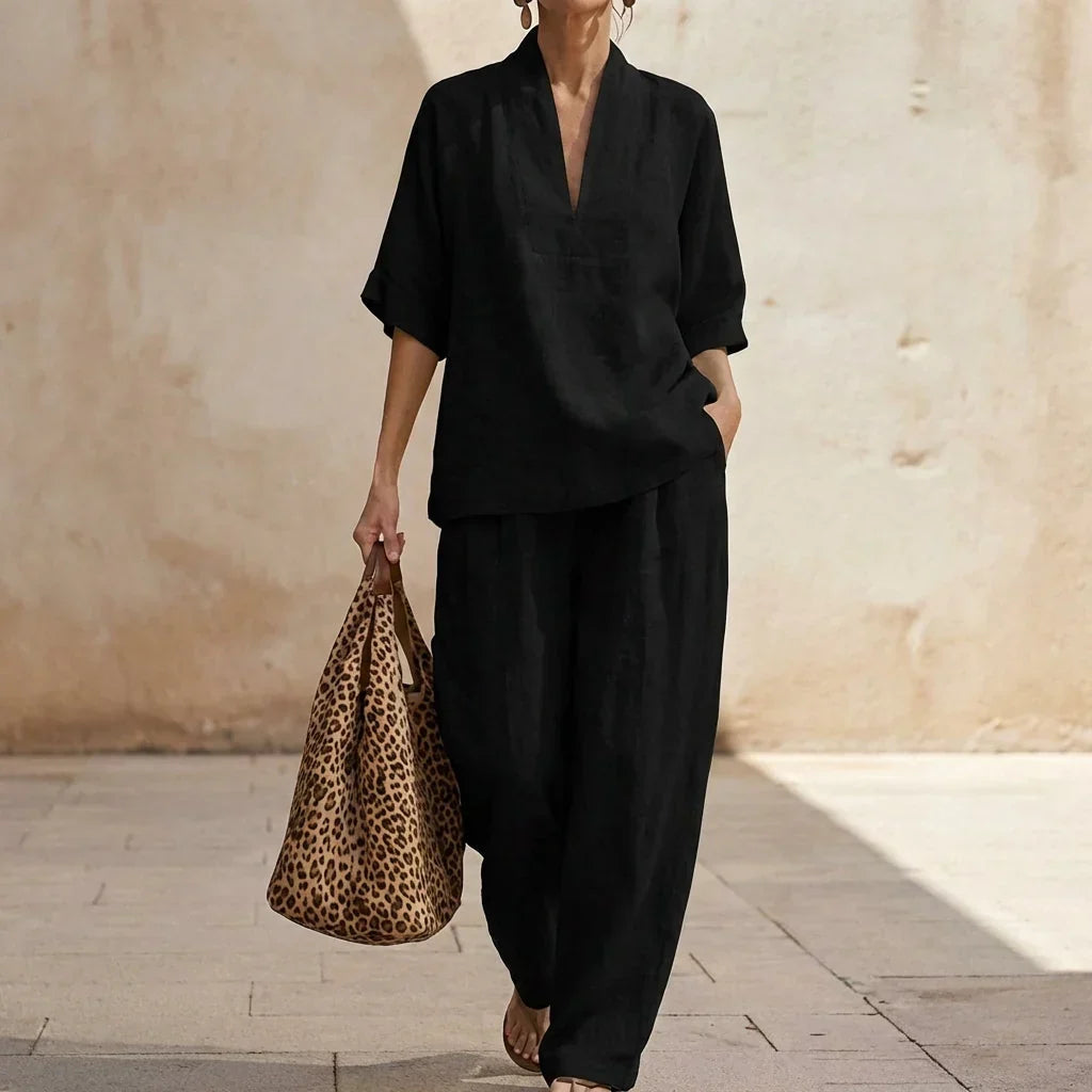 Tamara | Ensemble deux pièces avec pantalon large