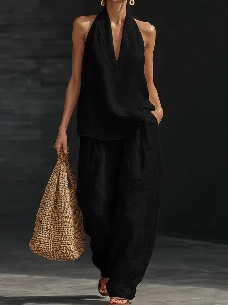 Andrea | Ensemble sans manches avec pantalon large
