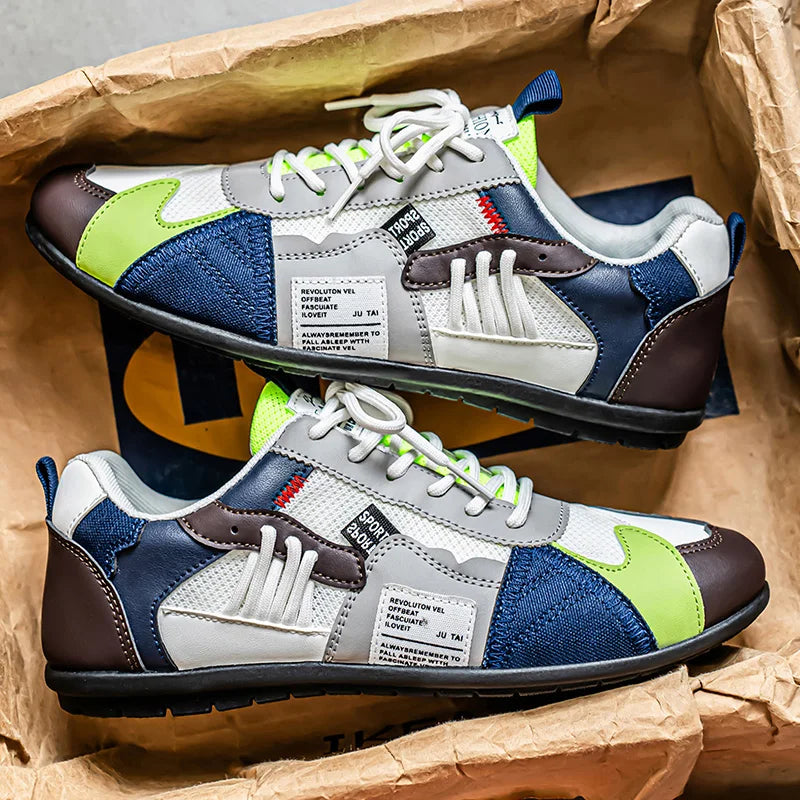 Sneakers rétro, coloris blanc