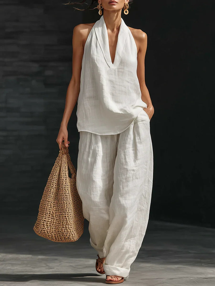 Andrea | Ensemble sans manches avec pantalon large