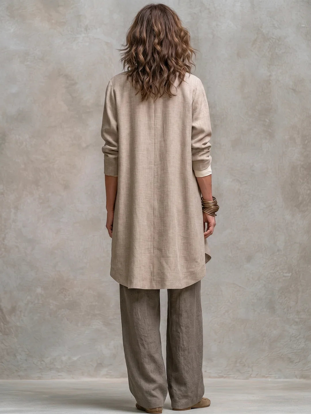 Costanza | Ensemble trois pièces avec pantalon palazzo