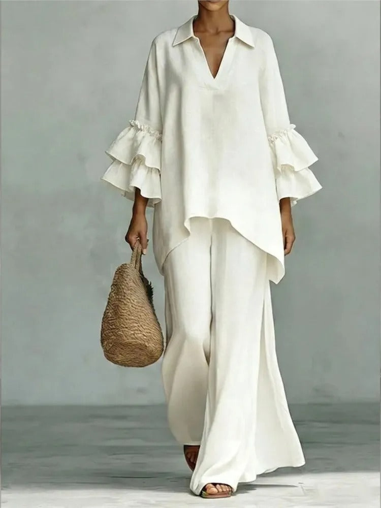 Alba | Ensemble en coton et lin au mouvement élégant