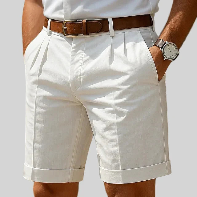 Enzo | Short plissé taillé pour homme
